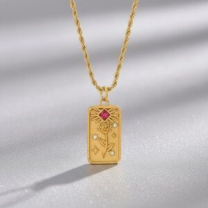 18k gold plated Celestial Tarot Necklace